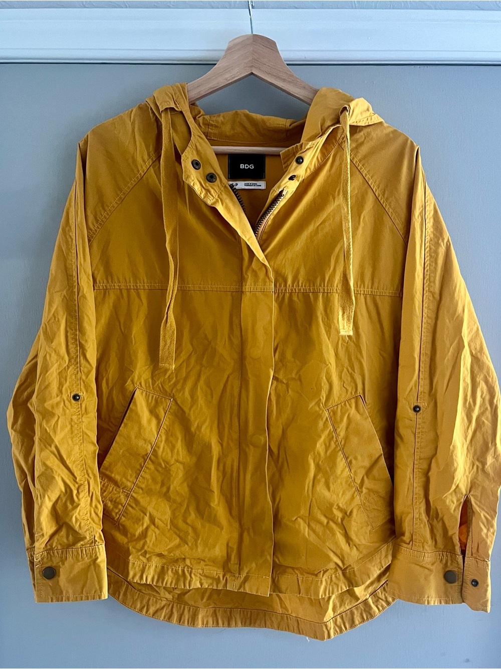 BDG Mustard Yellow Hooded Jacket
